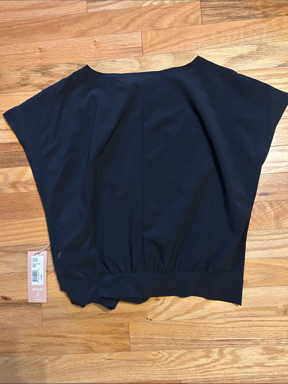 Indyeva Side-Tie Aleste Short Sleeve Top. Black, size small. New with tags! - Picture 6 of 7